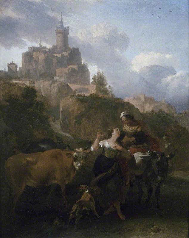 Landscape with Figures and Animals before a Castle
