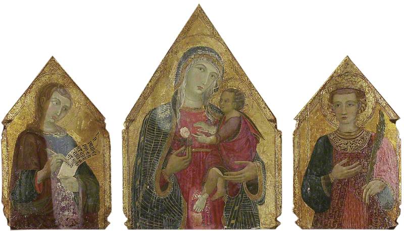 The Virgin and Child, with St John the Evangelist and St Catherine of Alexandria