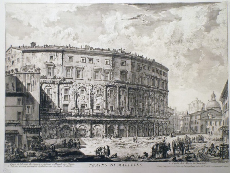 View of the Theatre of Marcellus (inscribed)