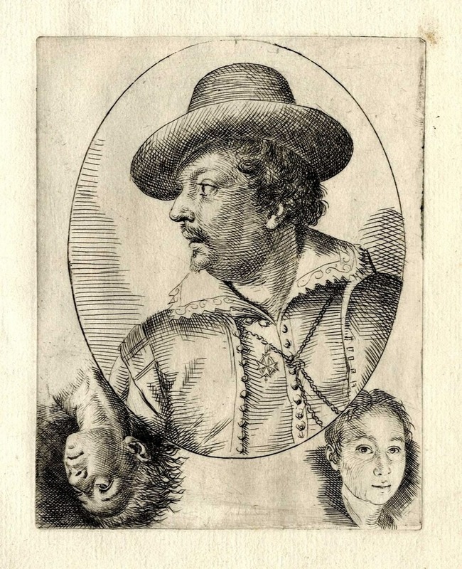 Portrait of a Knight of Malta, with two studies of heads