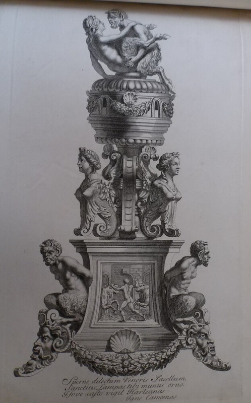 Three-sided bronze stand
