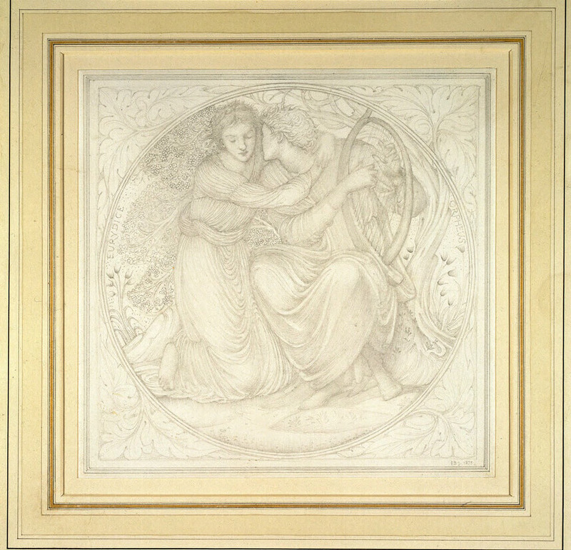 Orpheus playing to Eurydice