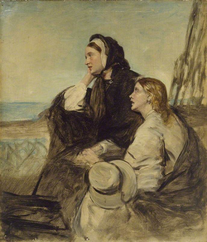 Two Women seated on Deck