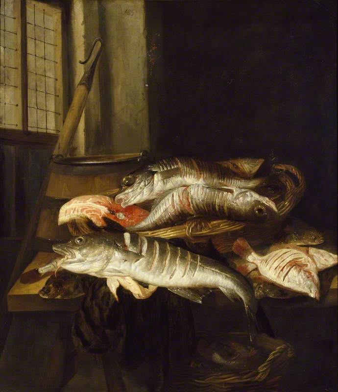 Interior with Still Life of Fish