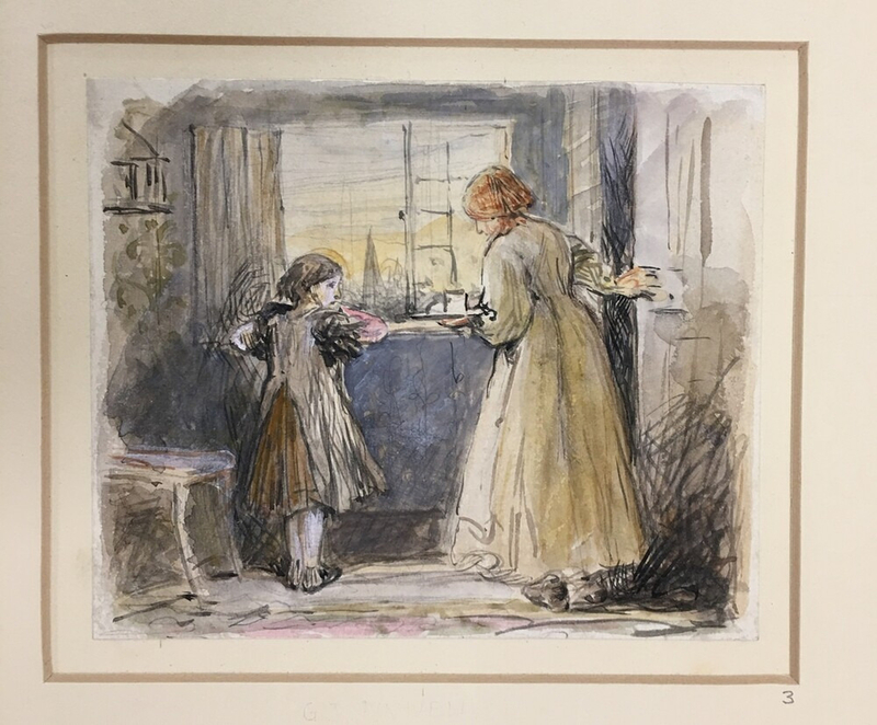 Woman and a little Girl at a Window