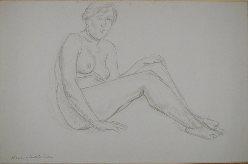 A nude woman seated on the ground (Antoinette Arnoux)