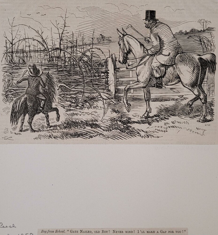 Boy from School. 'Gate nailed, old boy! Never mind! I'll make a gap for you!'