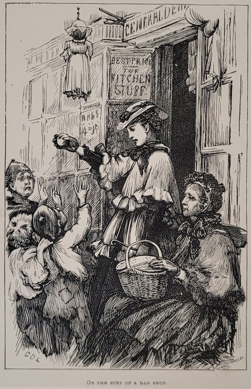 ON THE STEP OF A RAG SHOP