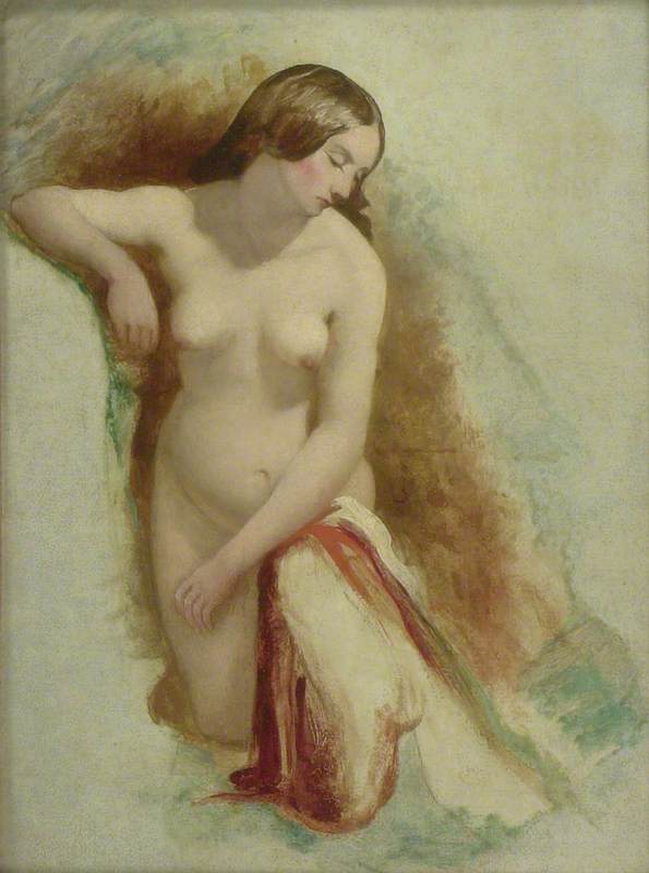 Nude Woman kneeling