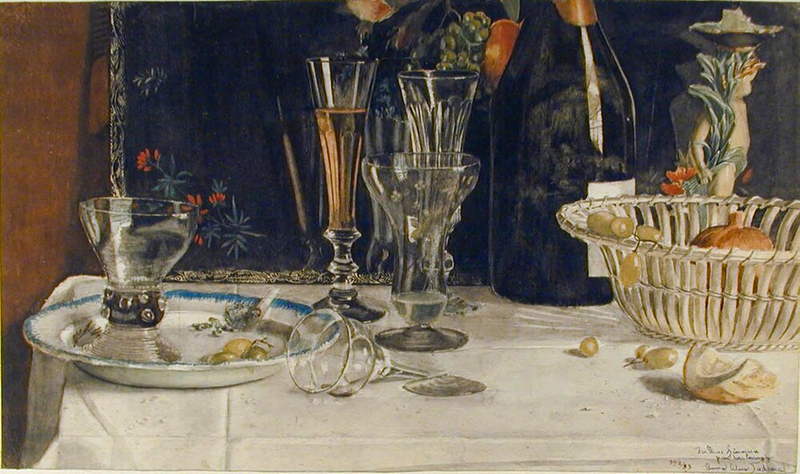 Still life with wine glasses