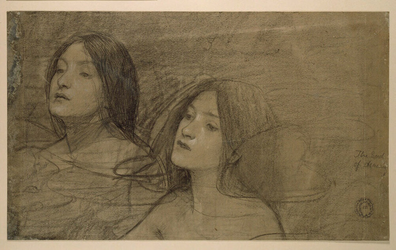 Study of two nymphs for 'Hylas and the Nymphs'