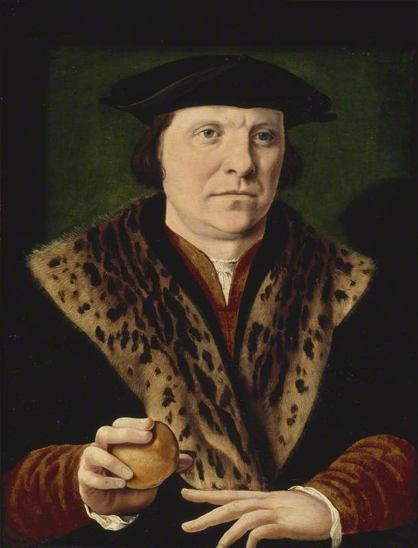 Portrait of a Man holding a Peach