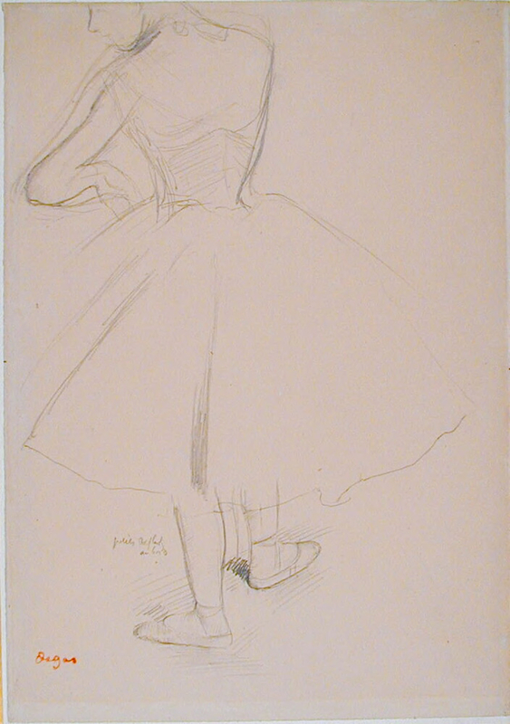 A ballet dancer, seen from behind