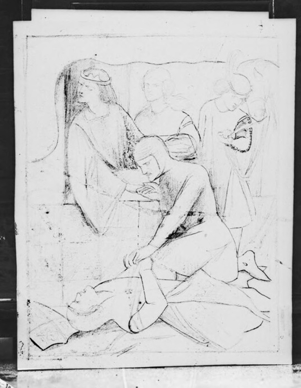 Glass plate negative of 'The Woeful Victory'
