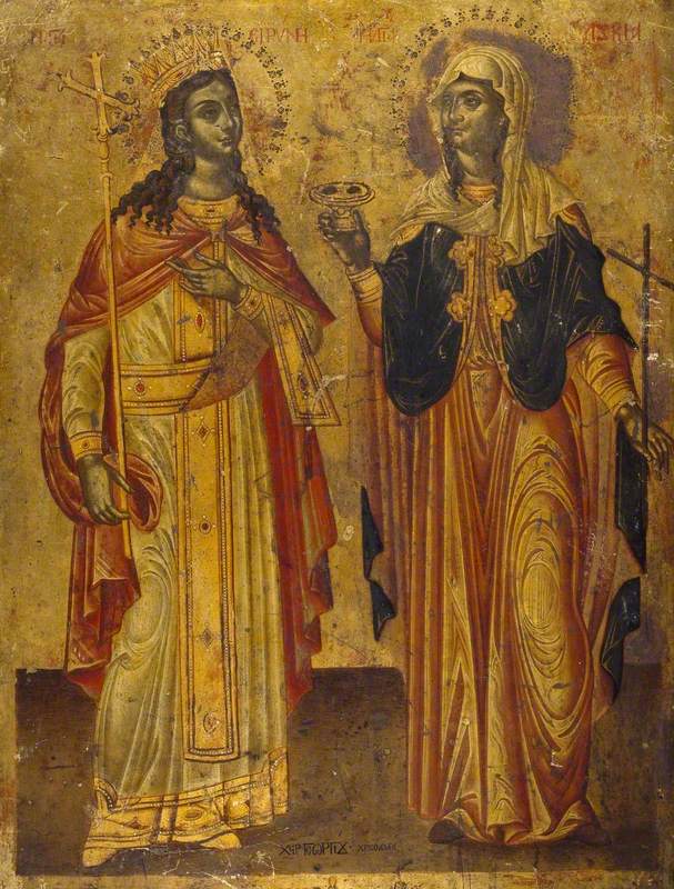 Icon of Sts Irene and Lucy