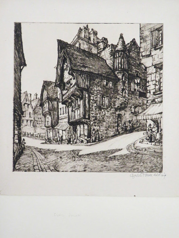 Street scene with medieval houses