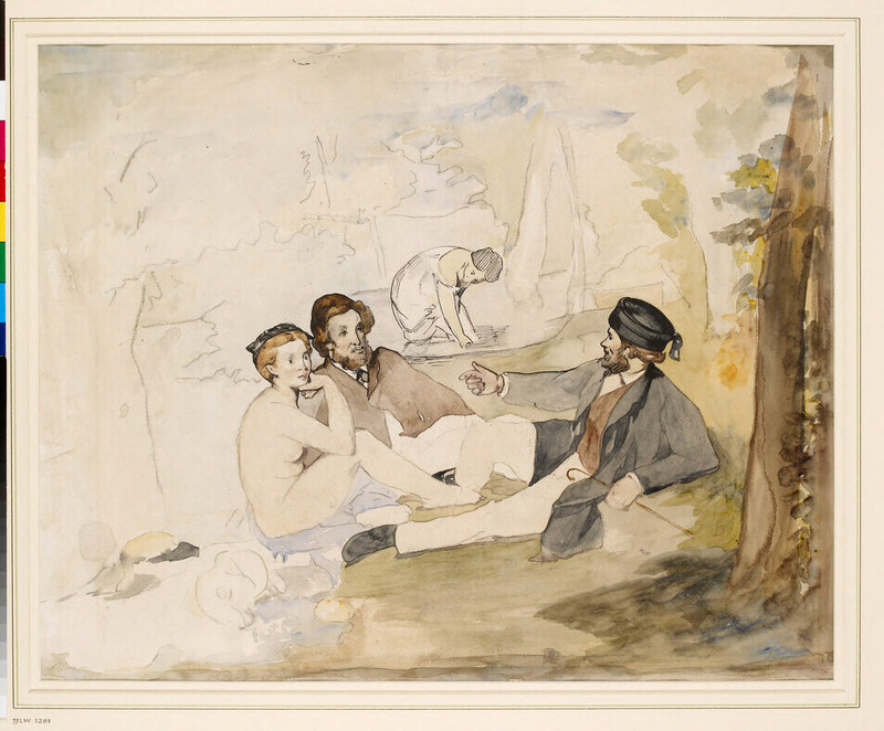 A picnic in a wood (Le Déjeuner sur l'herbe)