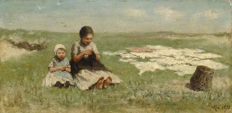 Two Girls on the Dunes, bleaching