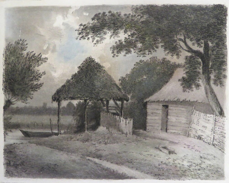 Farm Buildings on the edge of a River