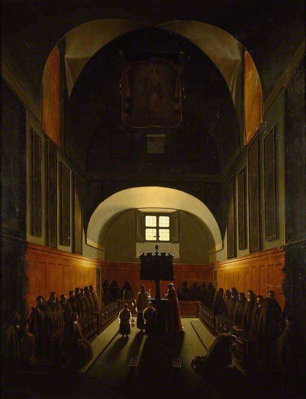 Interior of the Capuchin Monastery in Rome