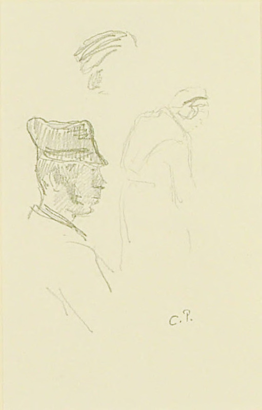 Studies of a Man wearing a Cap and a Woman