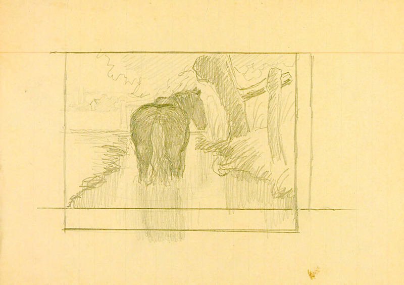 Horse standing in a Stream