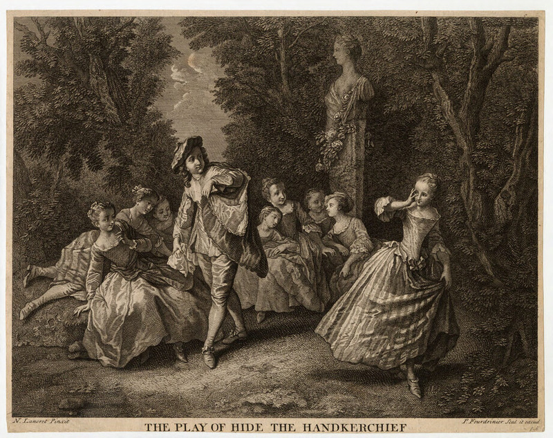 The play of hide the handkerchief