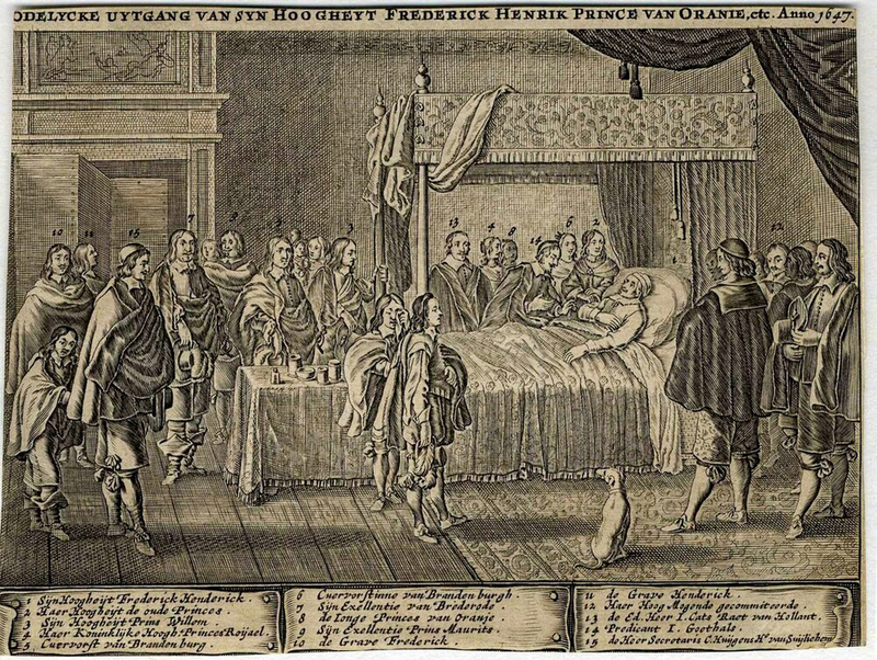 Death-bed of Frederik Hendrik