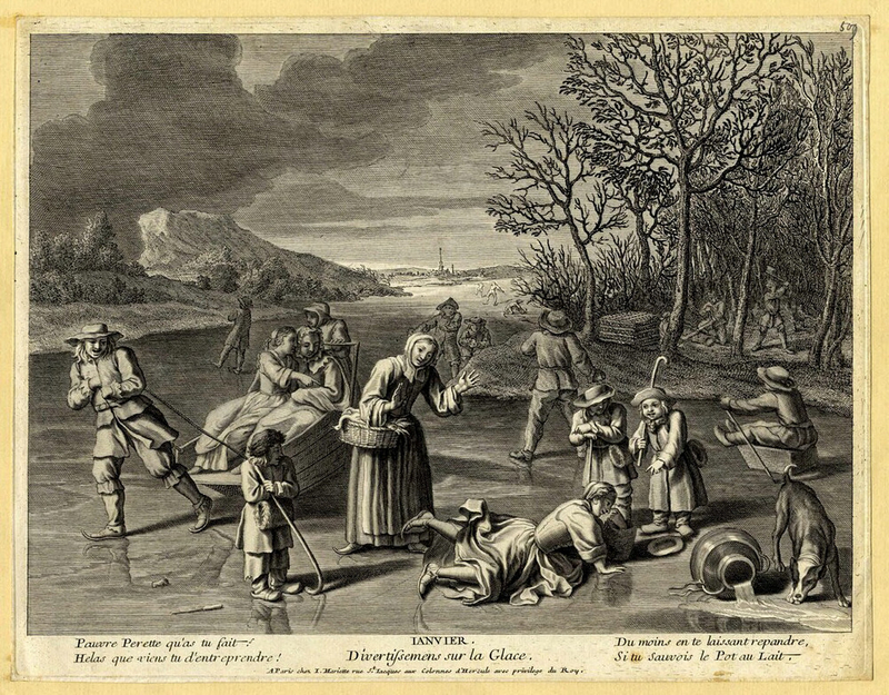 The Twelve Months: Janvier: Divertissement sur la Glace (January: entertainment on the ice)