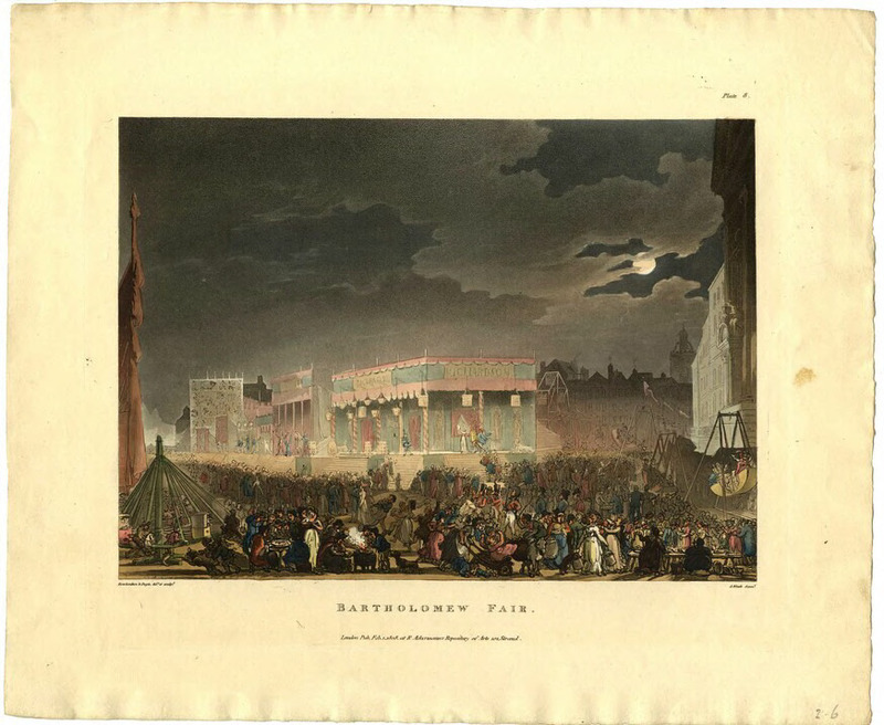 View of the fair in Smithfield at night