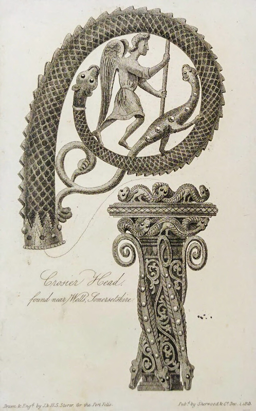 Crosier head found near Wells, Somersetshire