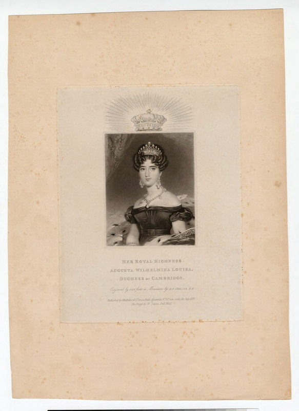 Portrait of Augusta Wilhelmina Louisa, Duchess of Cambridge