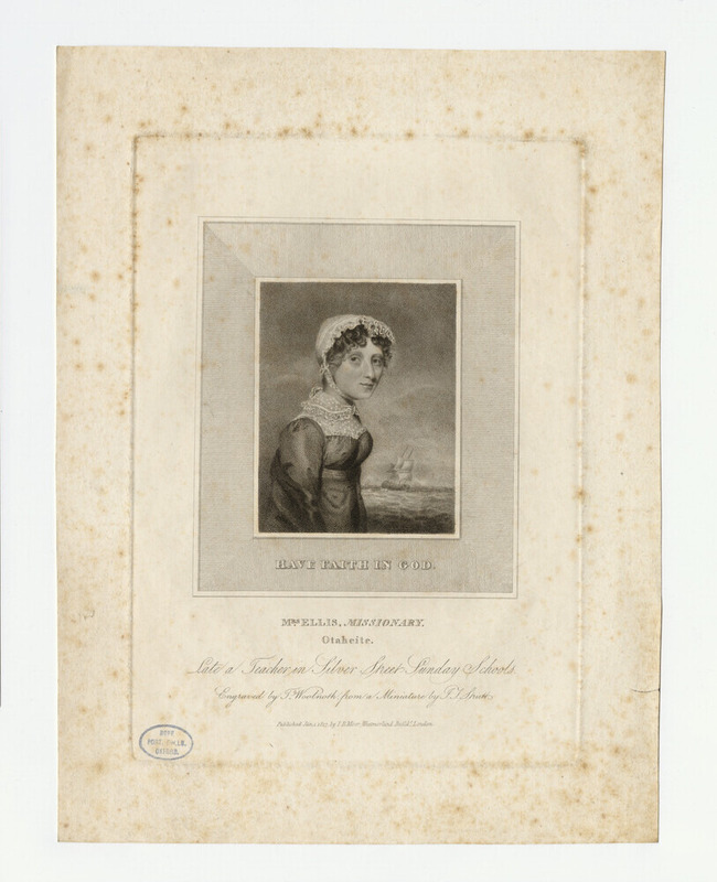 Portrait of Mrs Ellis, missionary