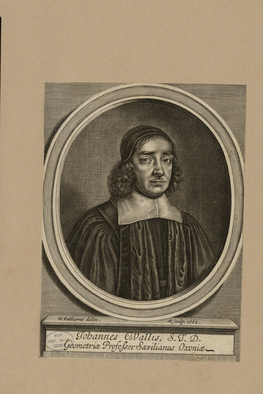 Portrait of Revd Dr J. Wallis