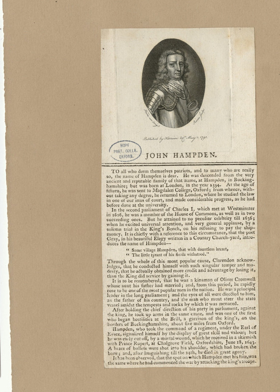 Portrait of J. Hampden