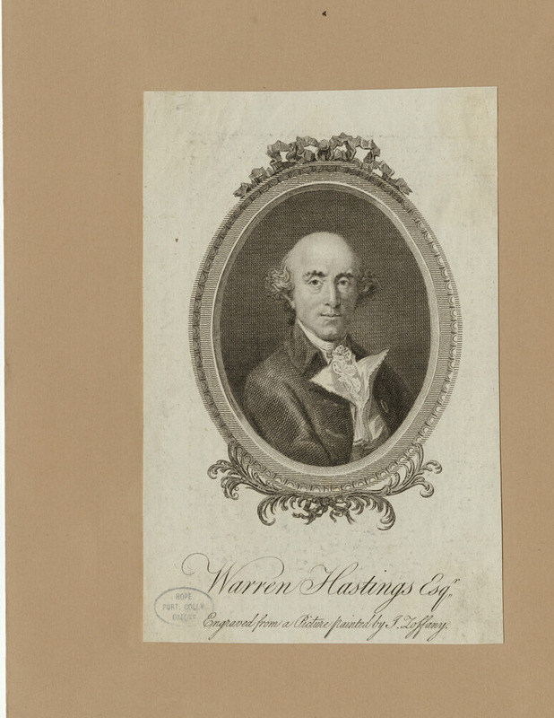 Portrait of Warren Hastings Esq
