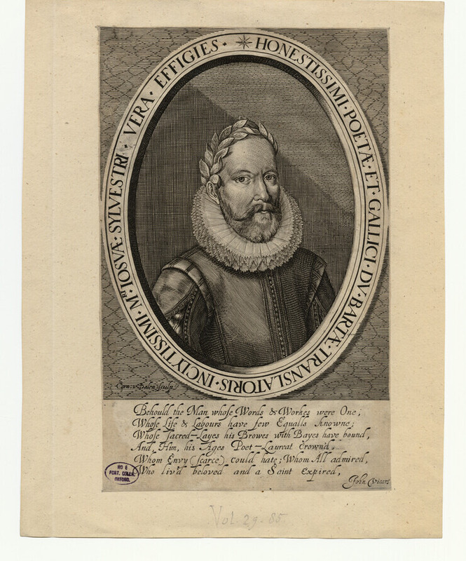 Portrait of poet Joshua Sylvester