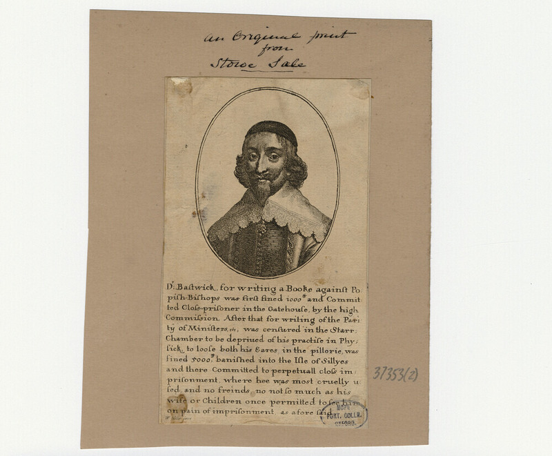 Portrait of J. Bastwick