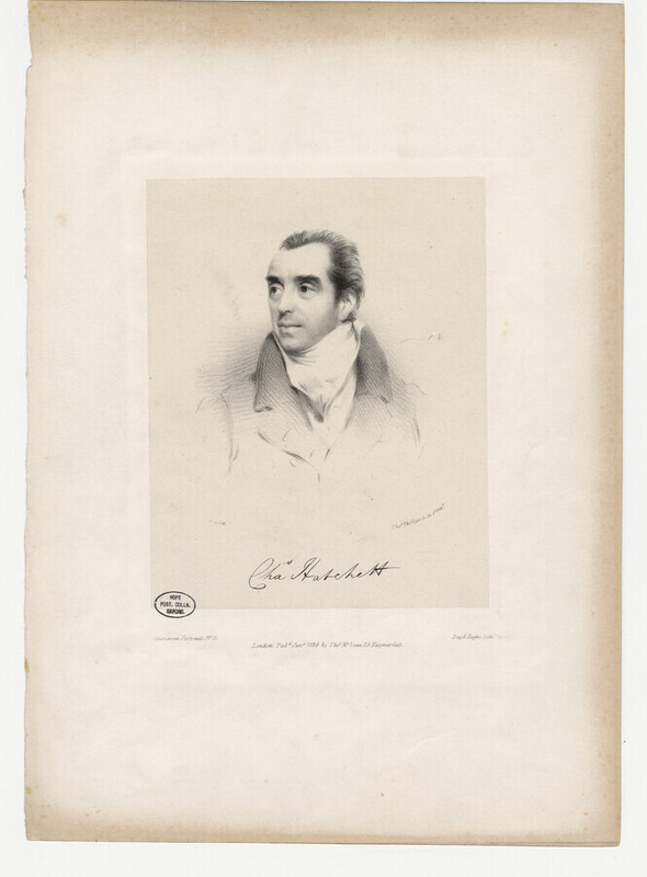 Portrait of Charles Hatchett