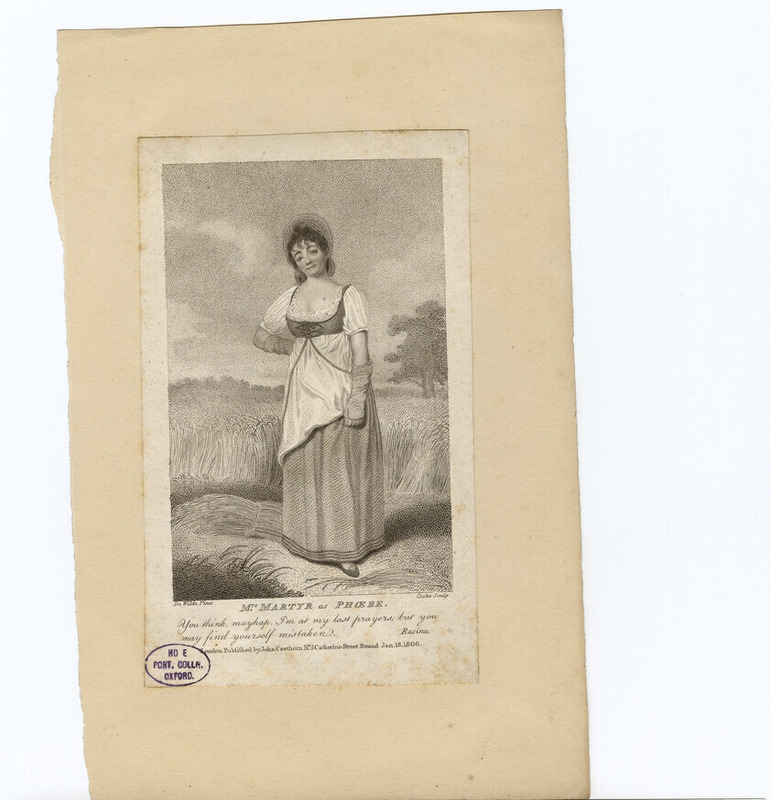 Portrait of Mrs Martyr as Phoebe, in Brookes' Rosina