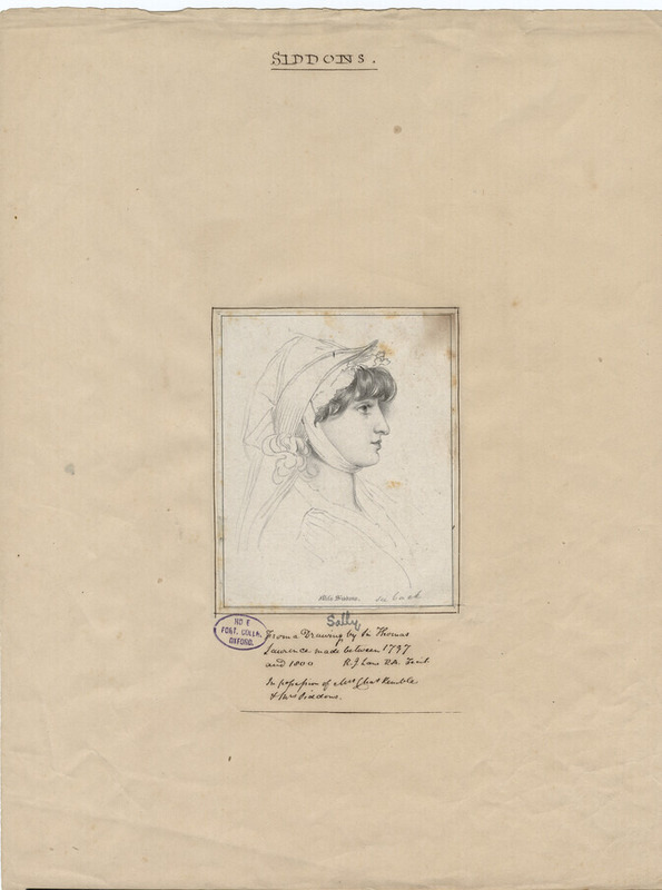 Portrait of the actress Sarah Siddons
