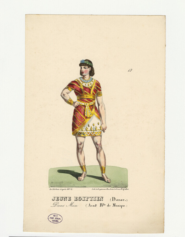 Portrait of an actor in role as a young Egyptian