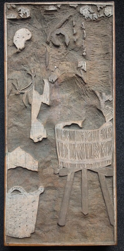 One of four woodblocks for 'Les Lavandières'