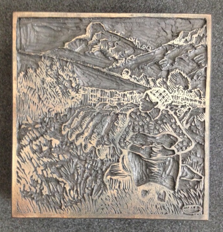 Woodblock for La Bergere, Mont Touris