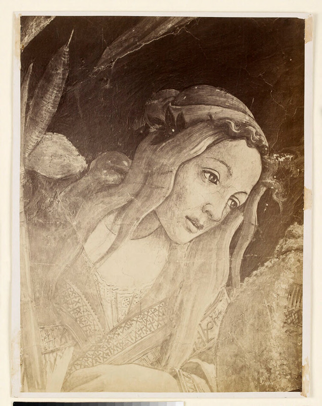 Photograph of Zipporah, from Botticelli's fresco of 'The Temptation of Moses' in the Sistine Chapel