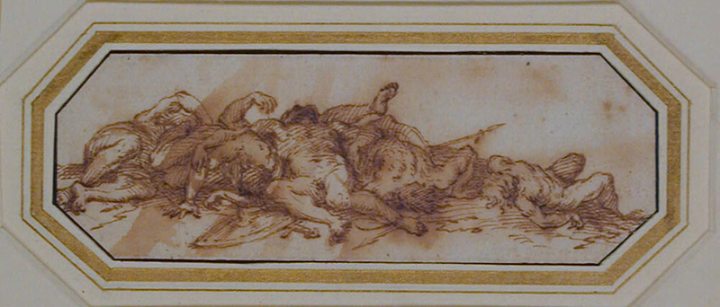 A group of male bodies (Scène de Guerre)
