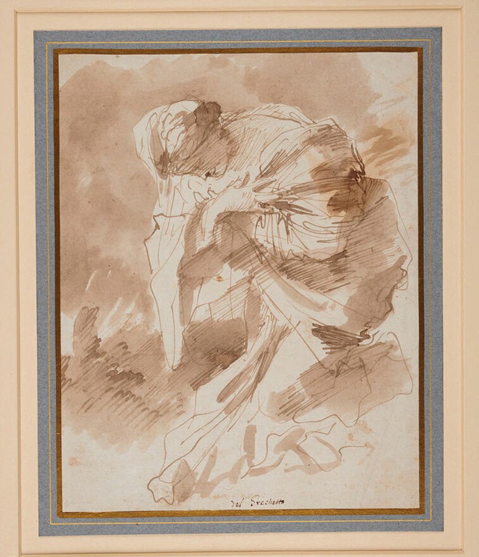 Study of a kneeling female figure