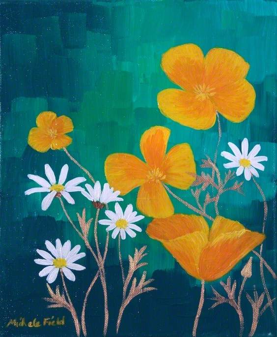 Daisies and Orange Flowers