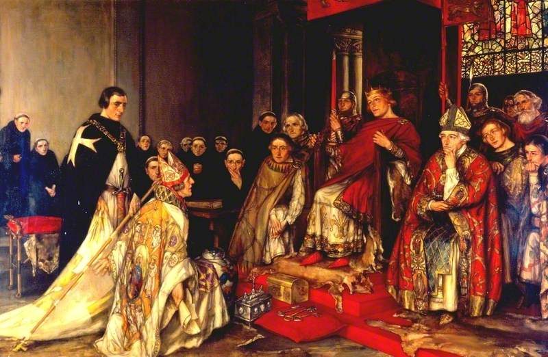 The Visit of Heraclius, Patriarch of Jerusalem to Henry II at Reading Abbey, 17 March 1185