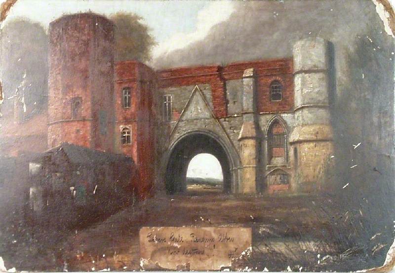 Leper's Gate, Reading Abbey, Berkshire, Gateway before Restoration